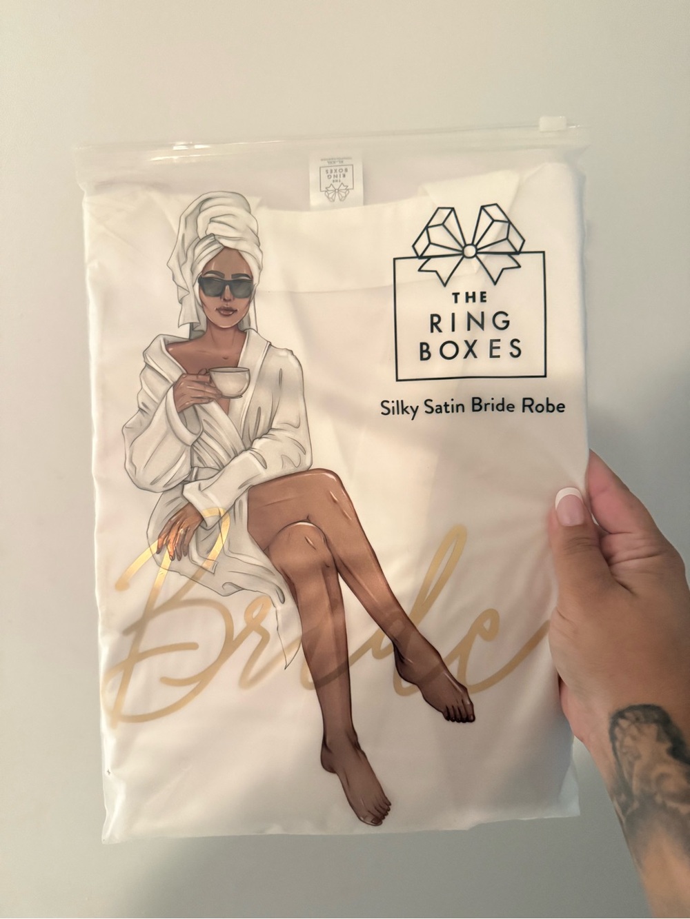 Silky Satin Bride Robe - White